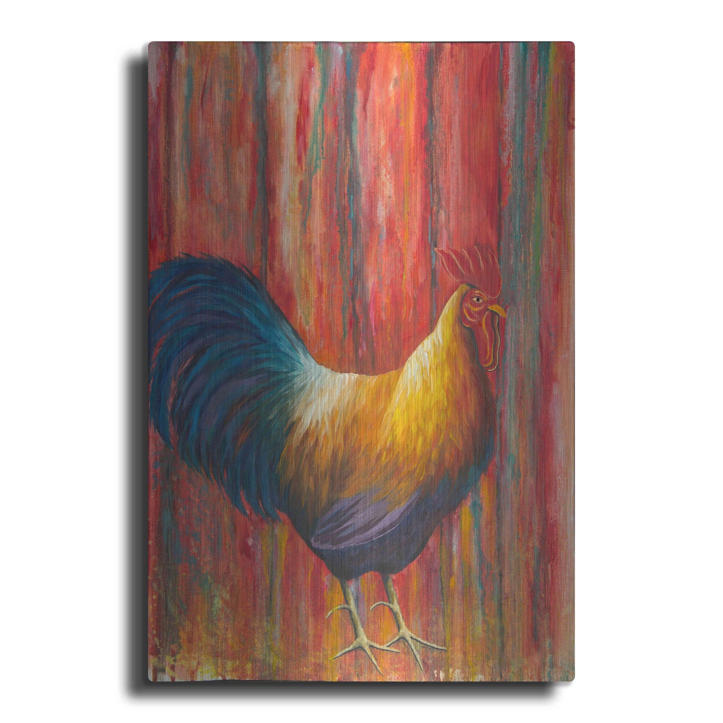 Luxe Metal Art 'Mr. Rooster' by Michelle Faber, Metal Wall Art