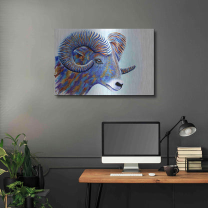 Luxe Metal Art 'Ram' by Michelle Faber, Metal Wall Art,36x24