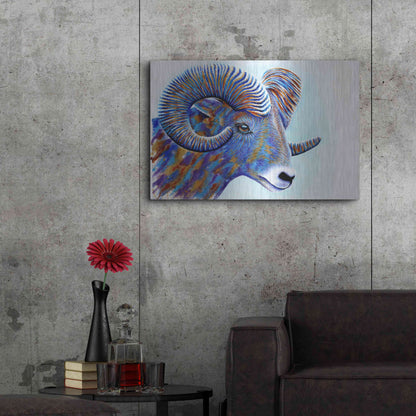 Luxe Metal Art 'Ram' by Michelle Faber, Metal Wall Art,36x24
