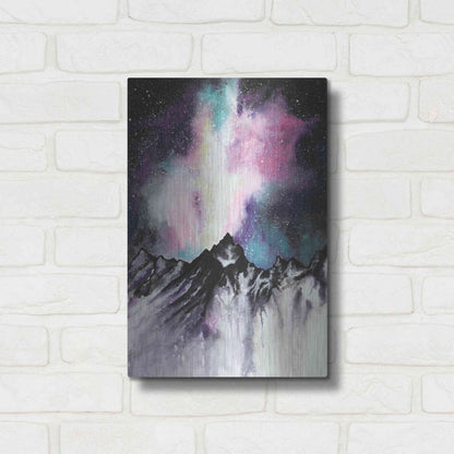 Luxe Metal Art 'Starruption Galaxy Landscape' by Michelle Faber, Metal Wall Art,12x16