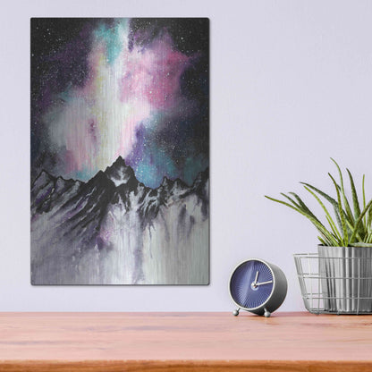 Luxe Metal Art 'Starruption Galaxy Landscape' by Michelle Faber, Metal Wall Art,12x16