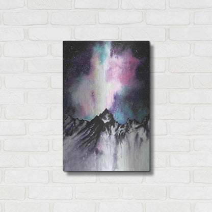 Luxe Metal Art 'Starruption Galaxy Landscape' by Michelle Faber, Metal Wall Art,16x24