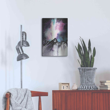 Luxe Metal Art 'Starruption Galaxy Landscape' by Michelle Faber, Metal Wall Art,16x24