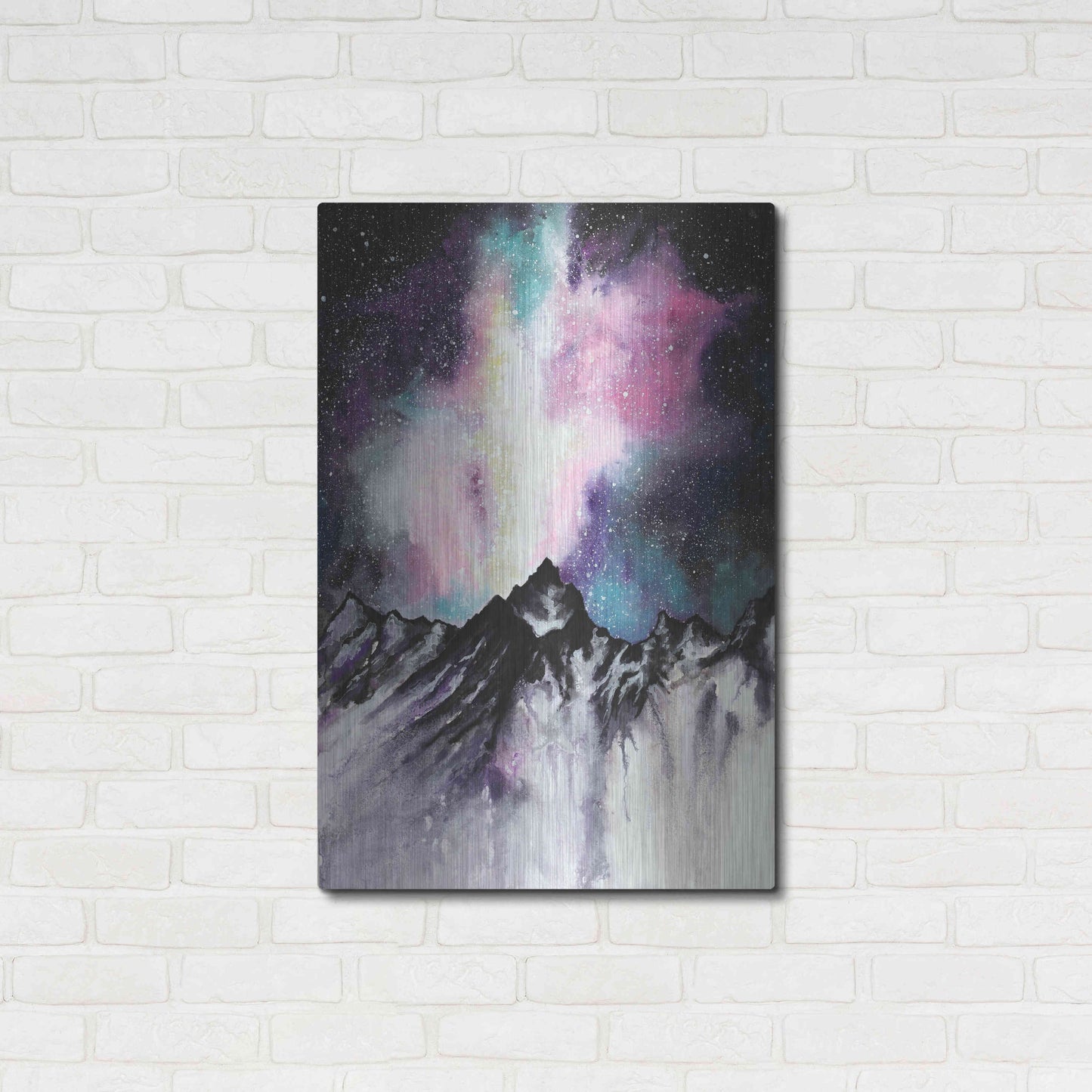 Luxe Metal Art 'Starruption Galaxy Landscape' by Michelle Faber, Metal Wall Art,24x36