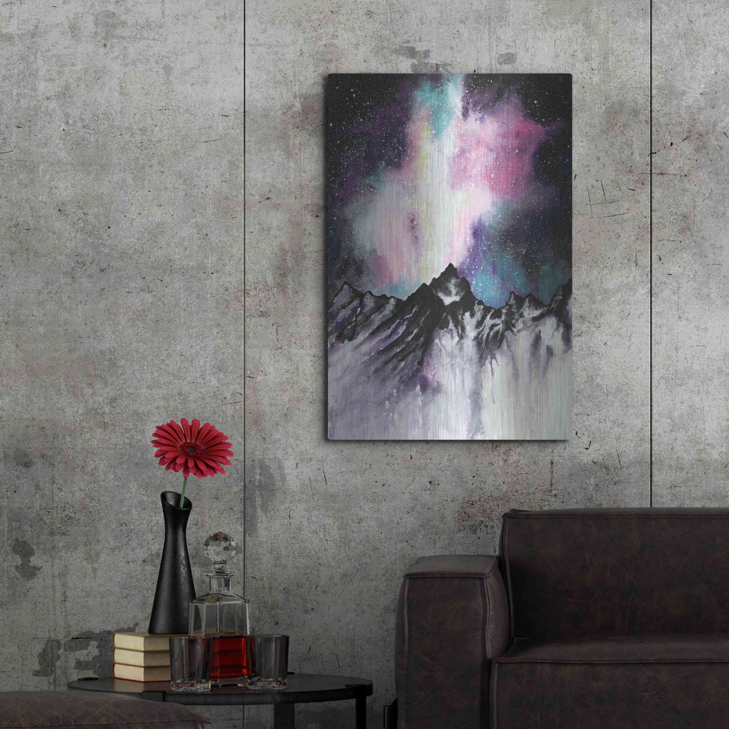 Luxe Metal Art 'Starruption Galaxy Landscape' by Michelle Faber, Metal Wall Art,24x36