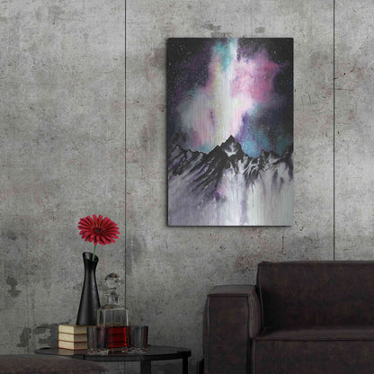 Luxe Metal Art 'Starruption Galaxy Landscape' by Michelle Faber, Metal Wall Art,24x36
