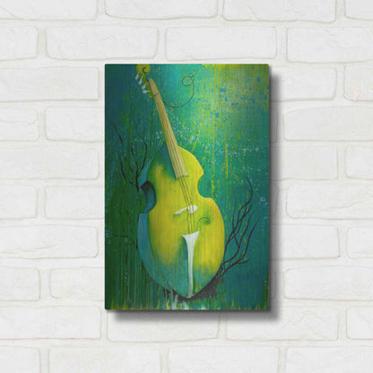 Luxe Metal Art 'Sunken Dreams Cello' by Michelle Faber, Metal Wall Art,12x16