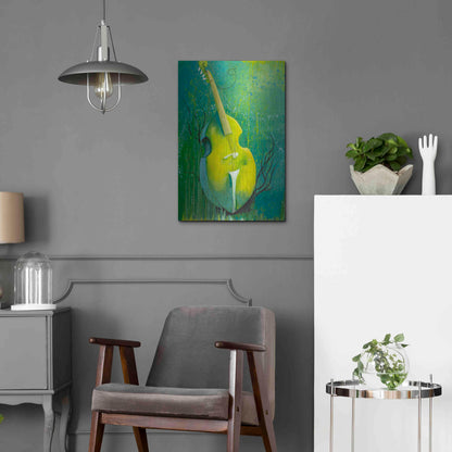 Luxe Metal Art 'Sunken Dreams Cello' by Michelle Faber, Metal Wall Art,16x24