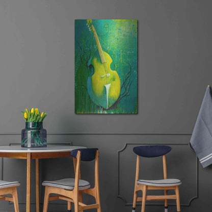 Luxe Metal Art 'Sunken Dreams Cello' by Michelle Faber, Metal Wall Art,24x36