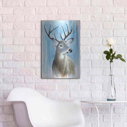 Luxe Metal Art 'Buck' by Michelle Faber, Metal Wall Art,16x24