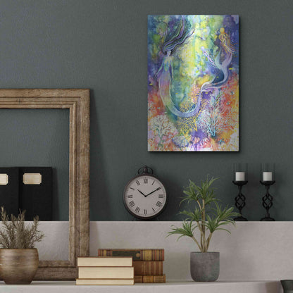 Luxe Metal Art 'Mermaid' by Michelle Faber, Metal Wall Art,12x16