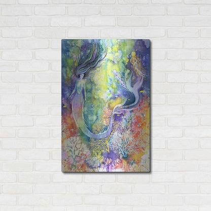 Luxe Metal Art 'Mermaid' by Michelle Faber, Metal Wall Art,24x36