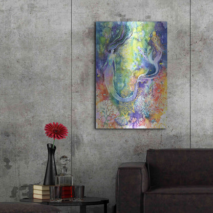 Luxe Metal Art 'Mermaid' by Michelle Faber, Metal Wall Art,24x36