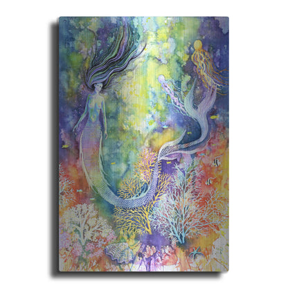 Luxe Metal Art 'Mermaid' by Michelle Faber, Metal Wall Art
