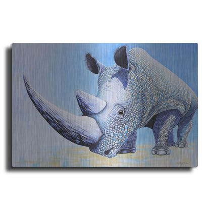 Luxe Metal Art 'Rhino' by Michelle Faber, Metal Wall Art