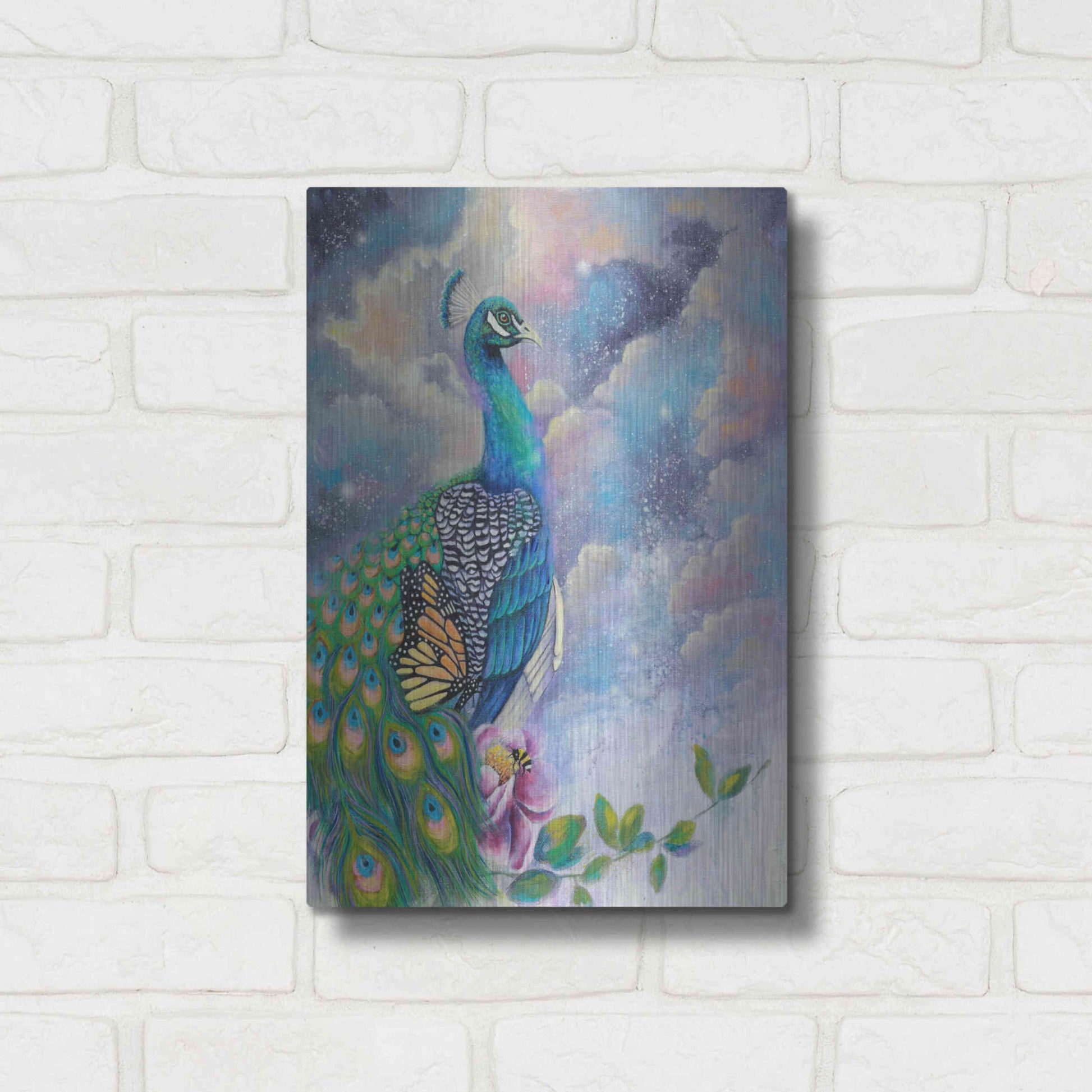 Luxe Metal Art 'Let Your Light Shine' by Michelle Faber, Metal Wall Art,12x16