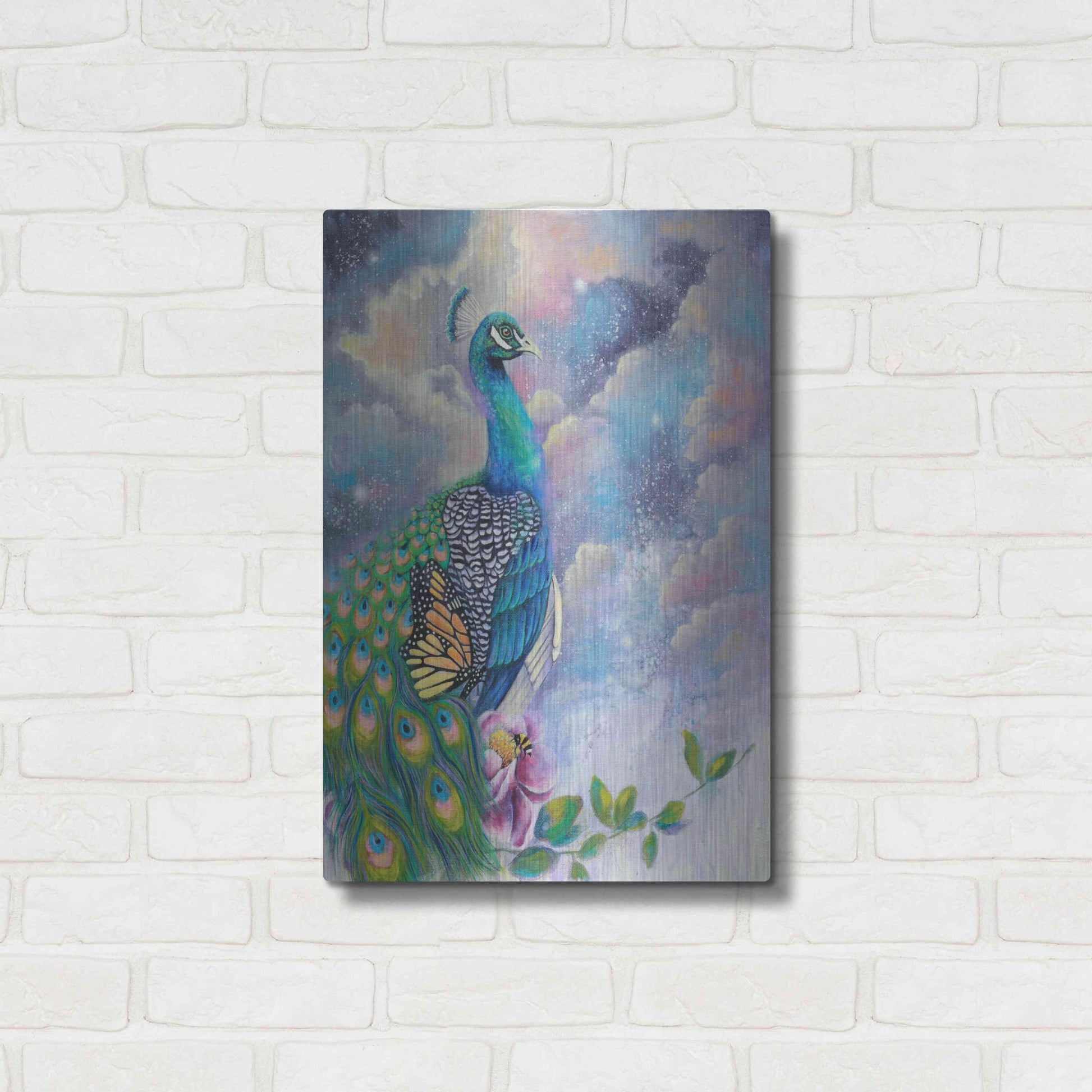 Luxe Metal Art 'Let Your Light Shine' by Michelle Faber, Metal Wall Art,16x24