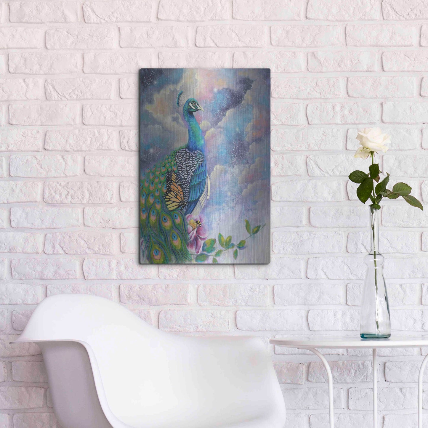 Luxe Metal Art 'Let Your Light Shine' by Michelle Faber, Metal Wall Art,16x24