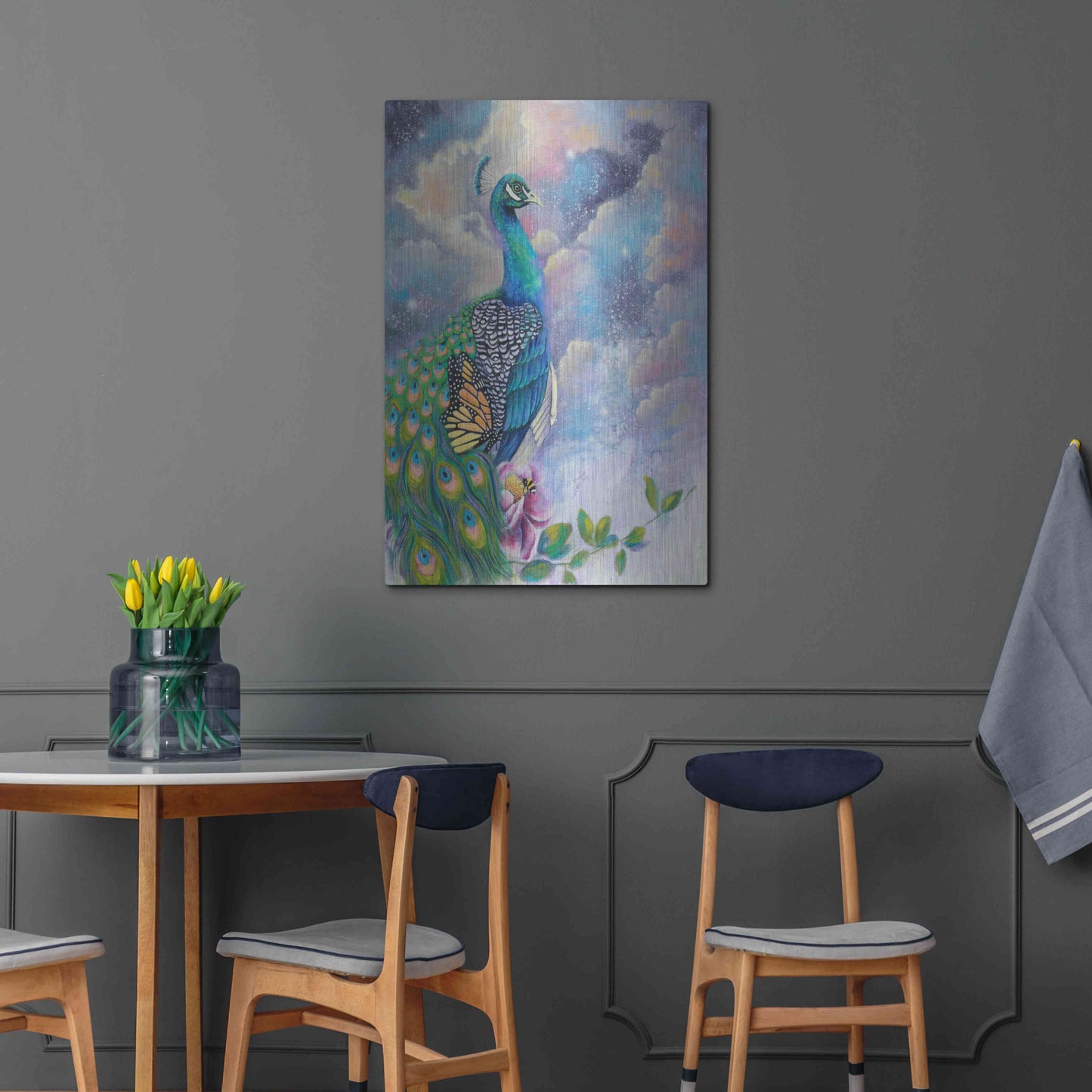 Luxe Metal Art 'Let Your Light Shine' by Michelle Faber, Metal Wall Art,24x36