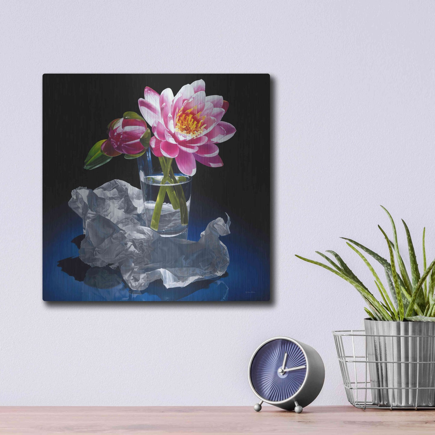 Luxe Metal Art 'A Day In A Life' by Francois Chartier, Metal Wall Art,12x12