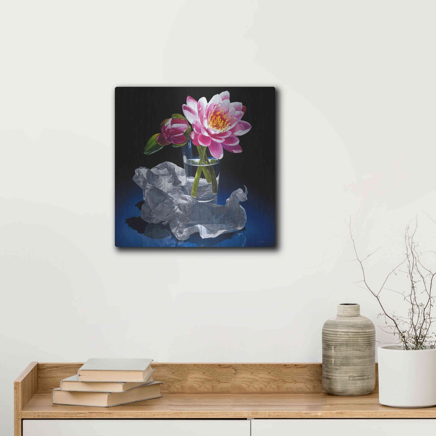 Luxe Metal Art 'A Day In A Life' by Francois Chartier, Metal Wall Art,12x12