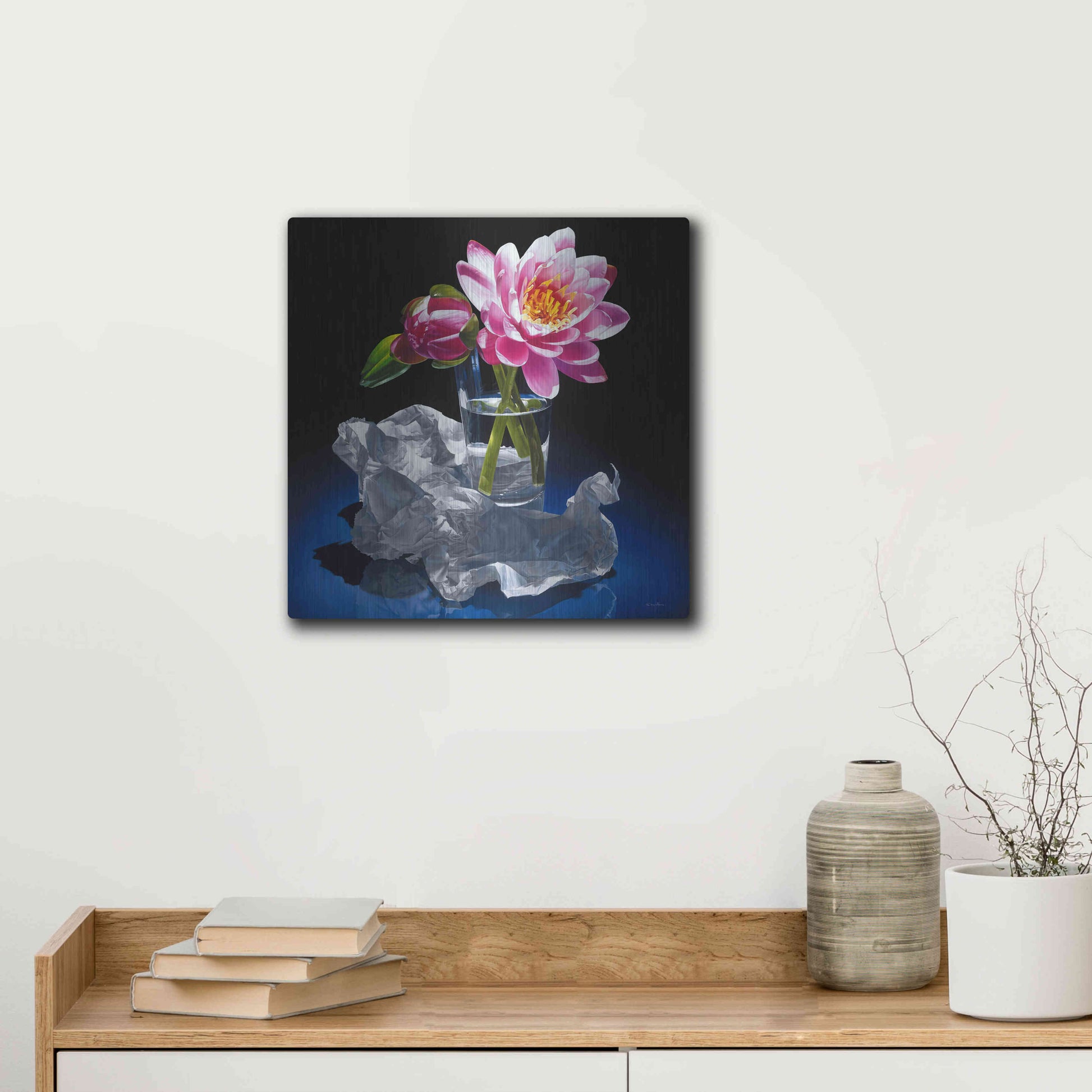 Luxe Metal Art 'A Day In A Life' by Francois Chartier, Metal Wall Art,12x12