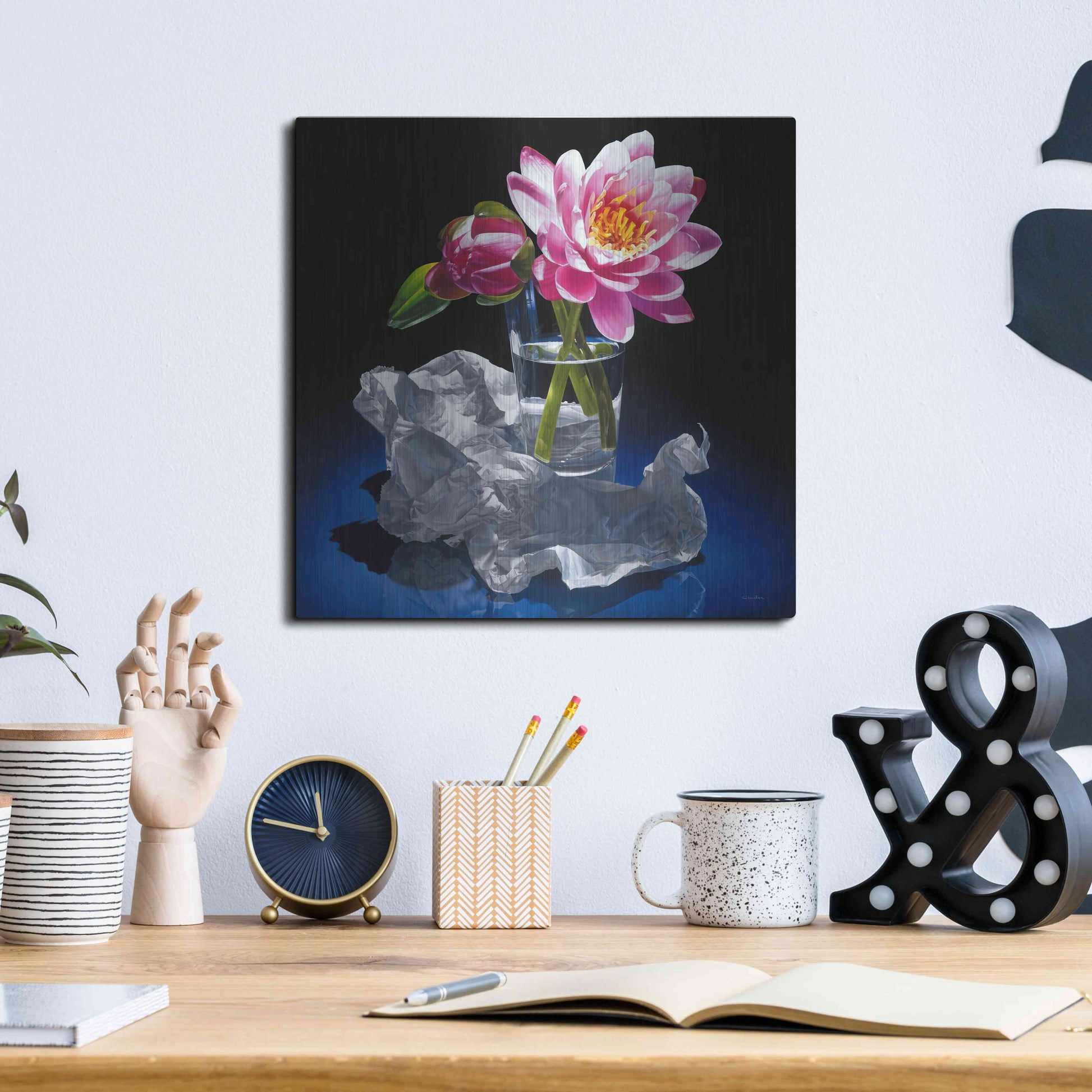 Luxe Metal Art 'A Day In A Life' by Francois Chartier, Metal Wall Art,12x12