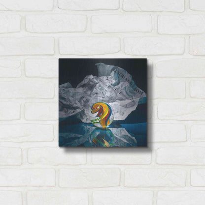 Luxe Metal Art 'All You Need Is Love' by Francois Chartier, Metal Wall Art,12x12