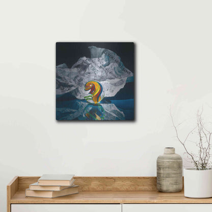 Luxe Metal Art 'All You Need Is Love' by Francois Chartier, Metal Wall Art,12x12