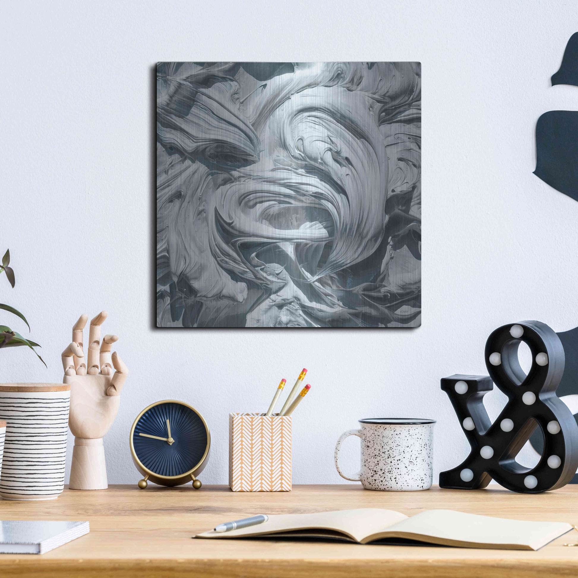 Luxe Metal Art 'Art For Art Sake' by Francois Chartier, Metal Wall Art,12x12