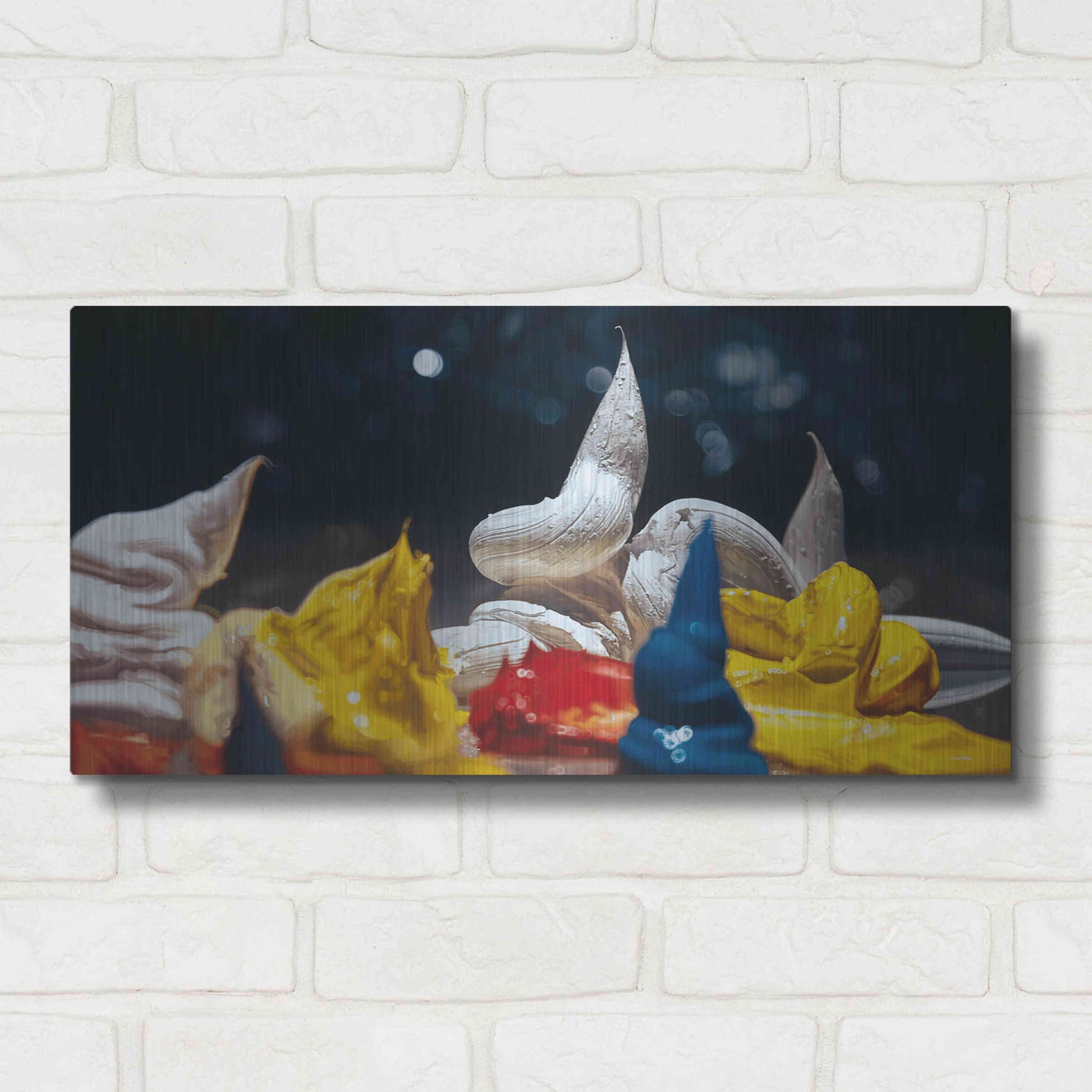 Luxe Metal Art 'Fool Moon' by Francois Chartier, Metal Wall Art,24x12