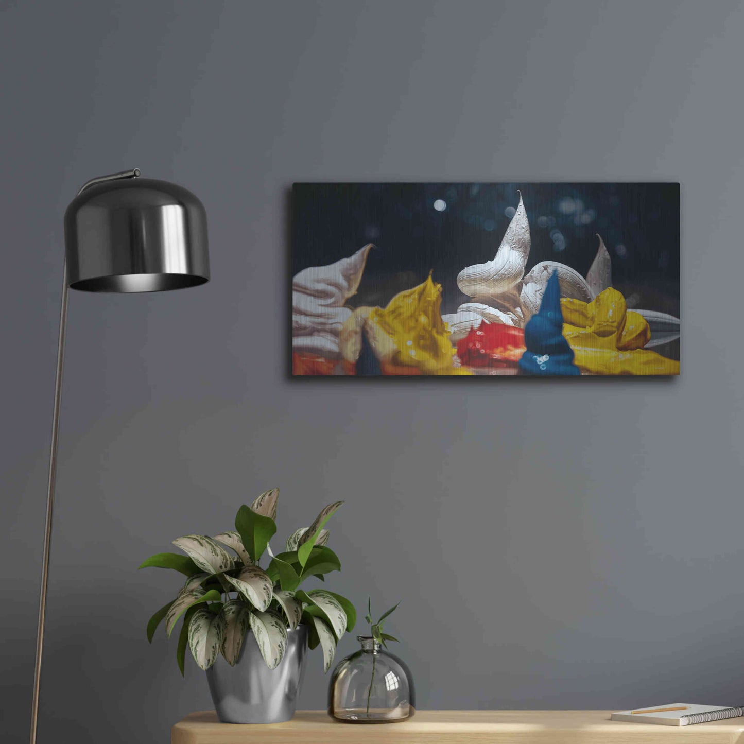 Luxe Metal Art 'Fool Moon' by Francois Chartier, Metal Wall Art,24x12