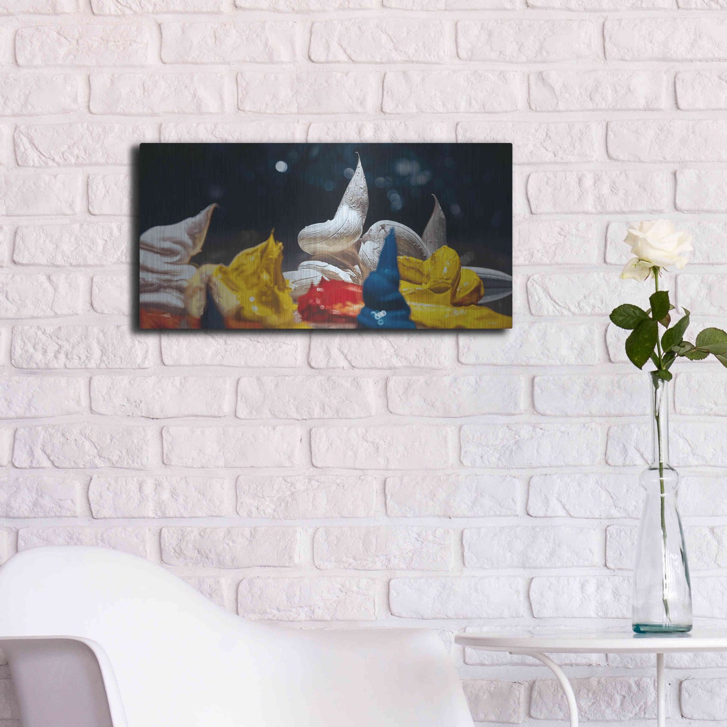 Luxe Metal Art 'Fool Moon' by Francois Chartier, Metal Wall Art,24x12
