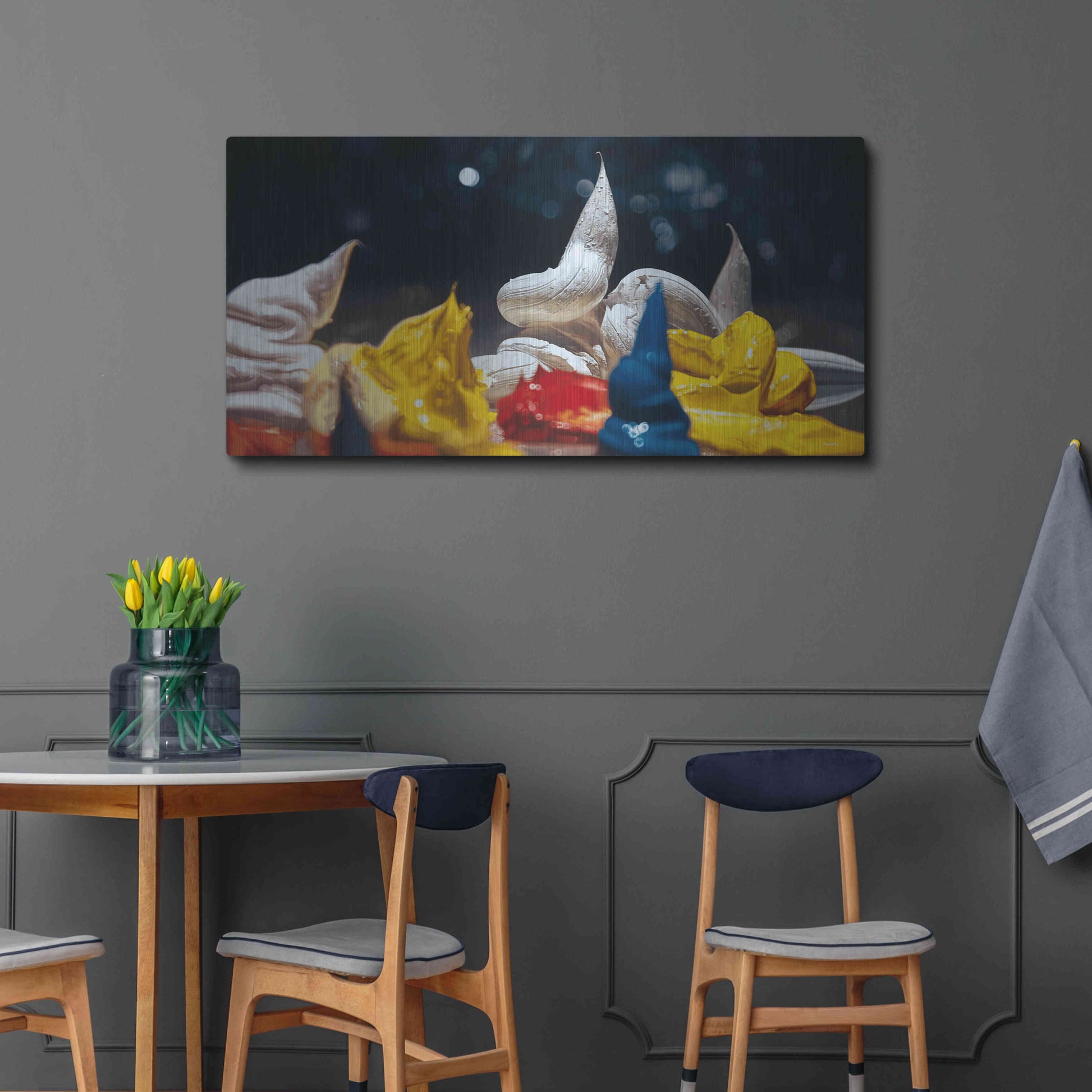 Luxe Metal Art 'Fool Moon' by Francois Chartier, Metal Wall Art,48x24
