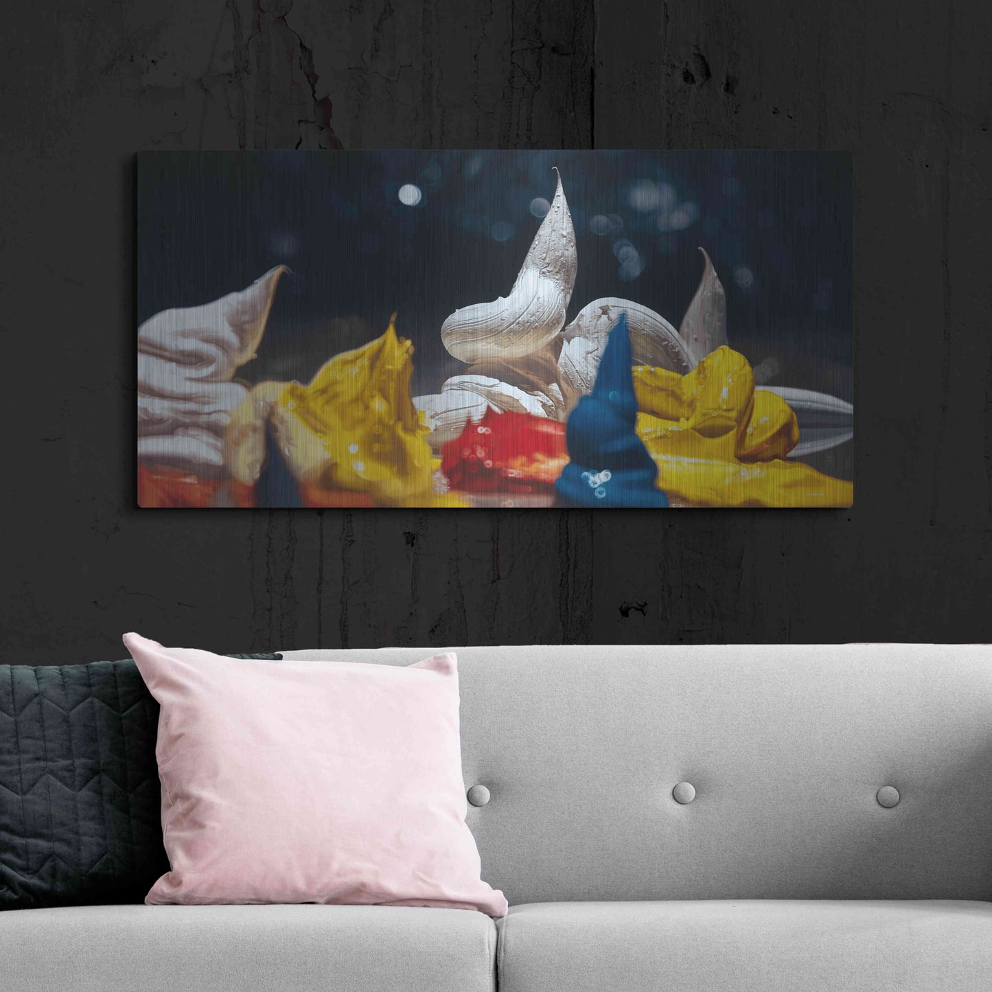 Luxe Metal Art 'Fool Moon' by Francois Chartier, Metal Wall Art,48x24