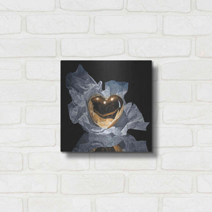 Luxe Metal Art 'Heart Of Gold' by Francois Chartier, Metal Wall Art,12x12