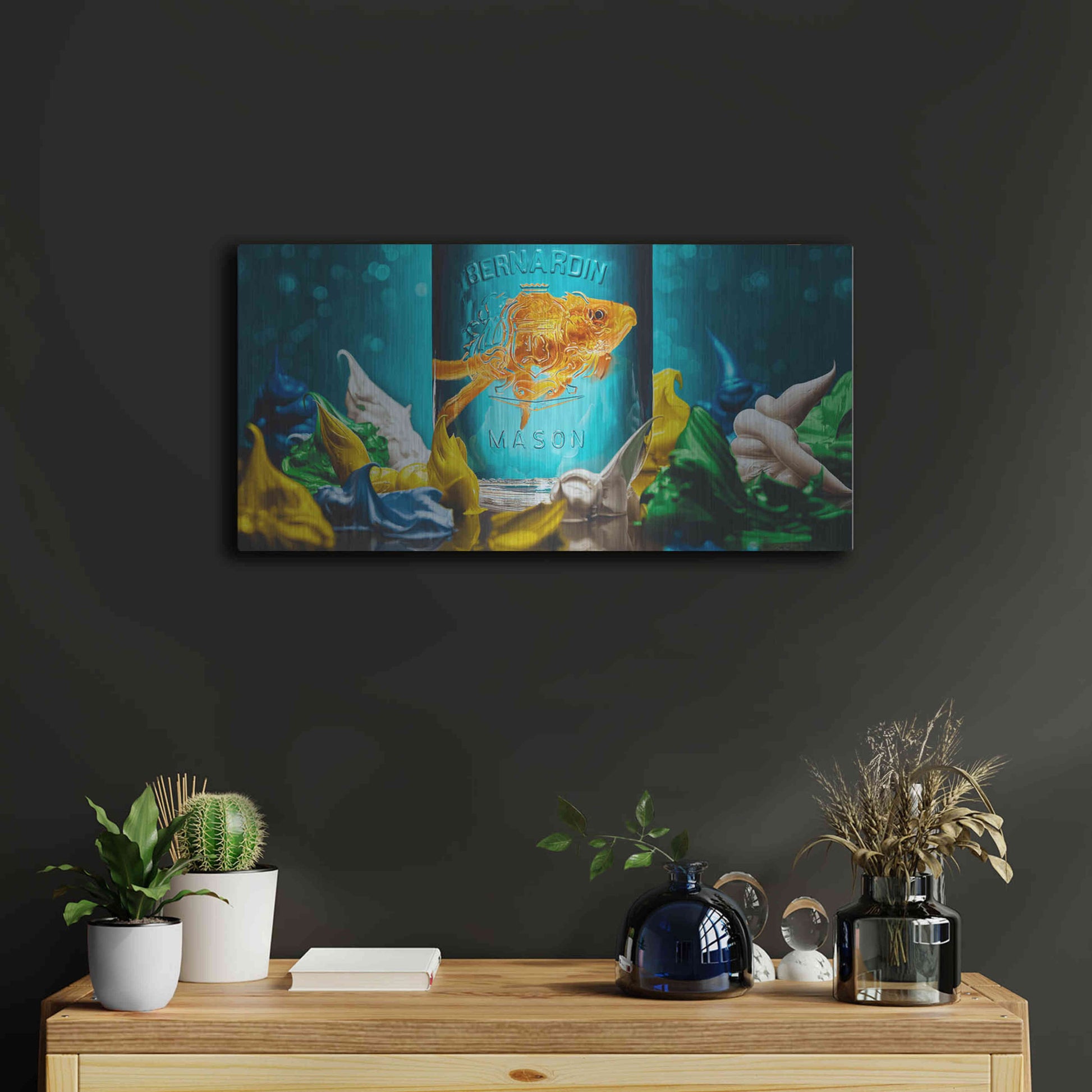 Luxe Metal Art 'Home Sweet Home' by Francois Chartier, Metal Wall Art,24x12