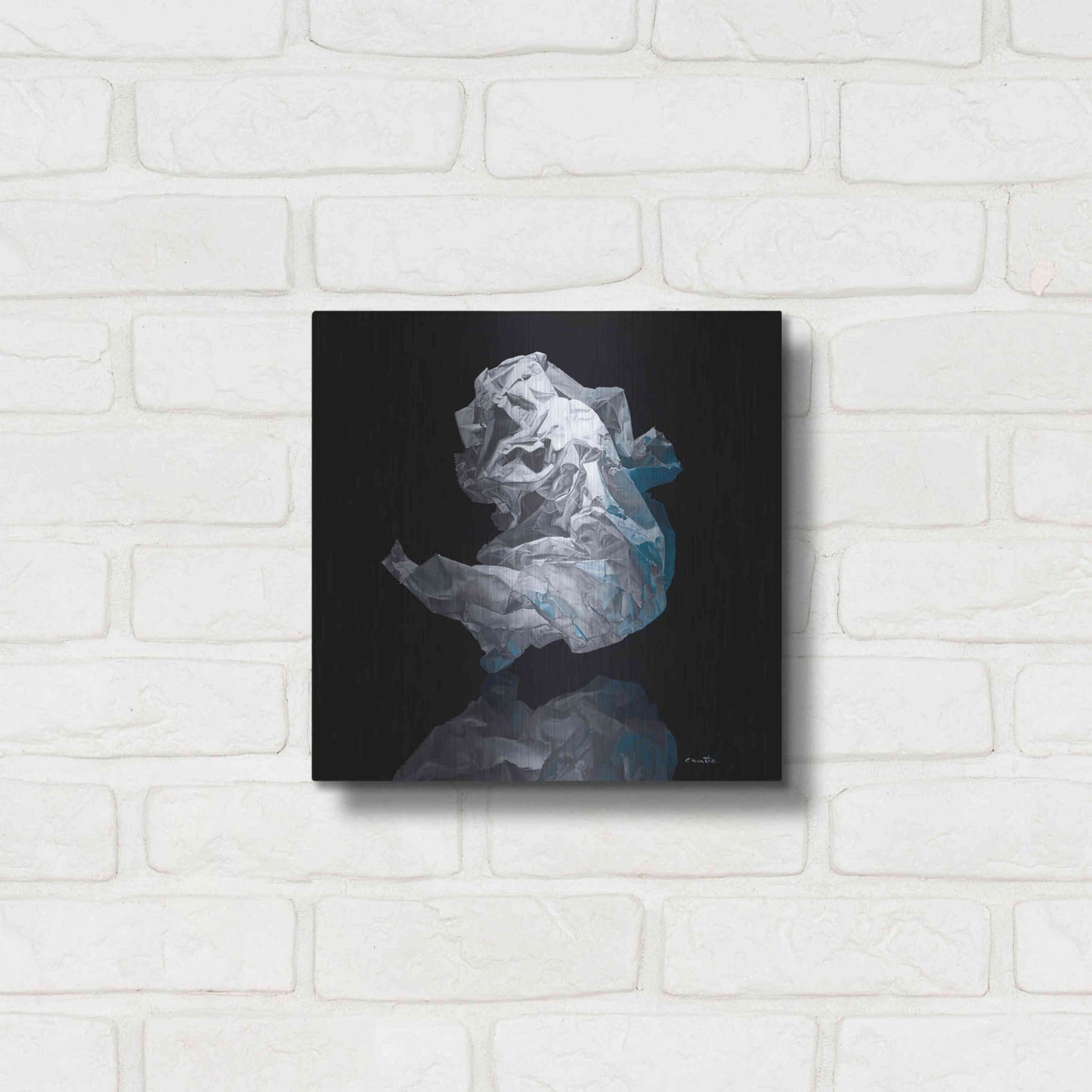 Luxe Metal Art 'Iceberg IV' by Francois Chartier, Metal Wall Art,12x12