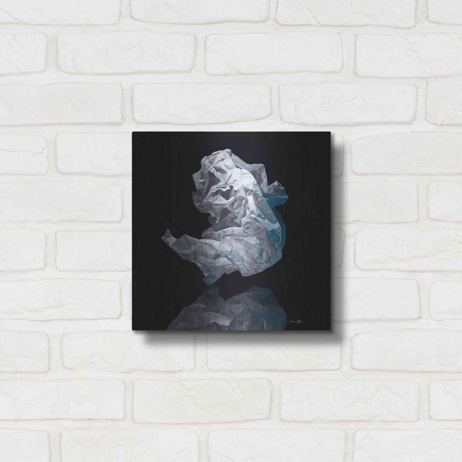 Luxe Metal Art 'Iceberg IV' by Francois Chartier, Metal Wall Art,12x12