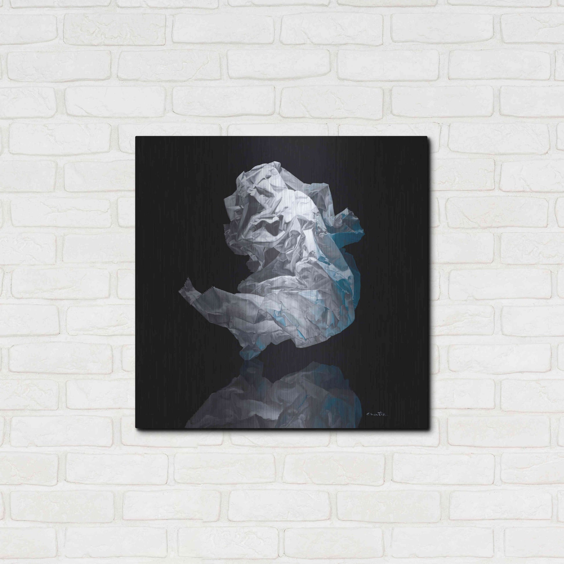 Luxe Metal Art 'Iceberg IV' by Francois Chartier, Metal Wall Art,24x24