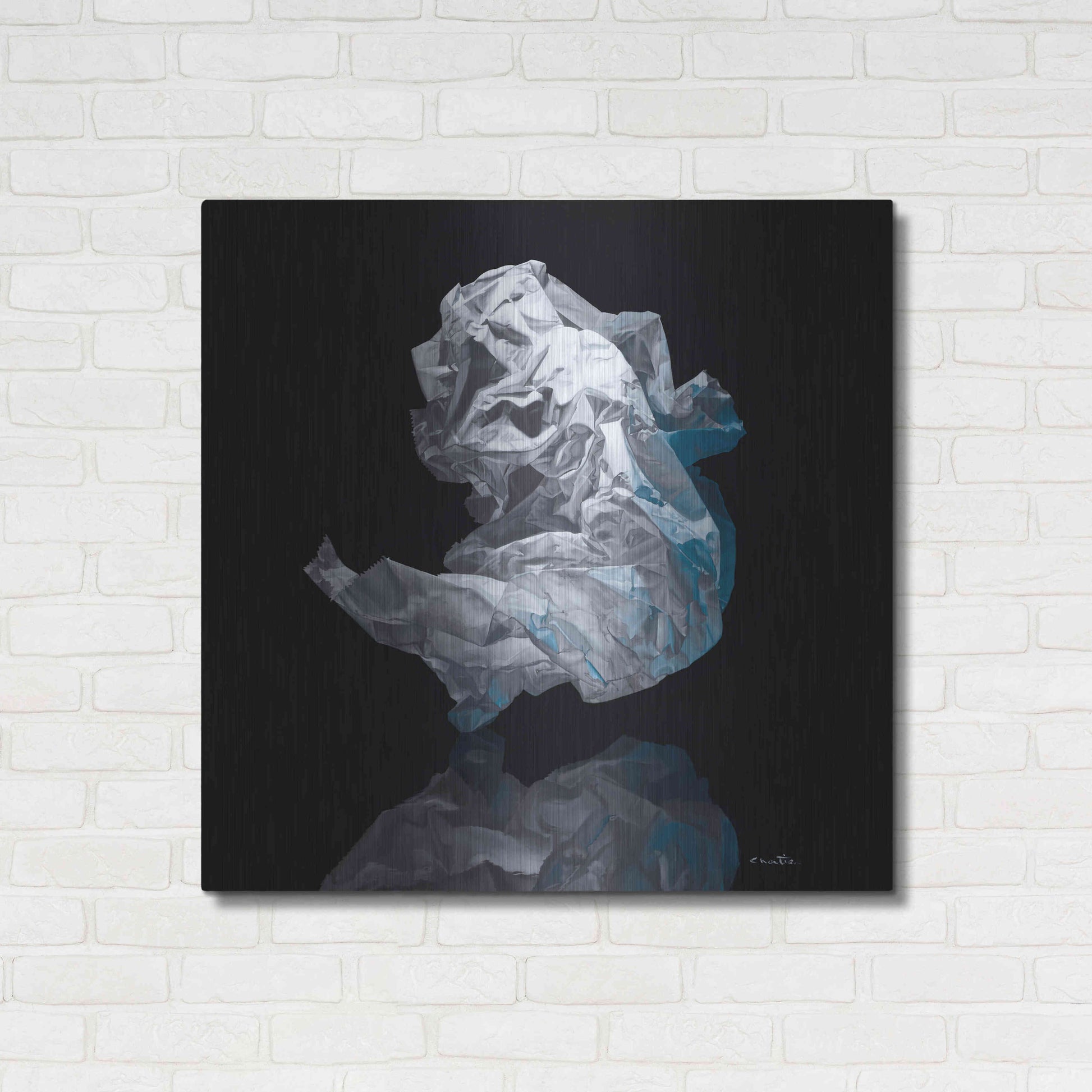 Luxe Metal Art 'Iceberg IV' by Francois Chartier, Metal Wall Art,36x36