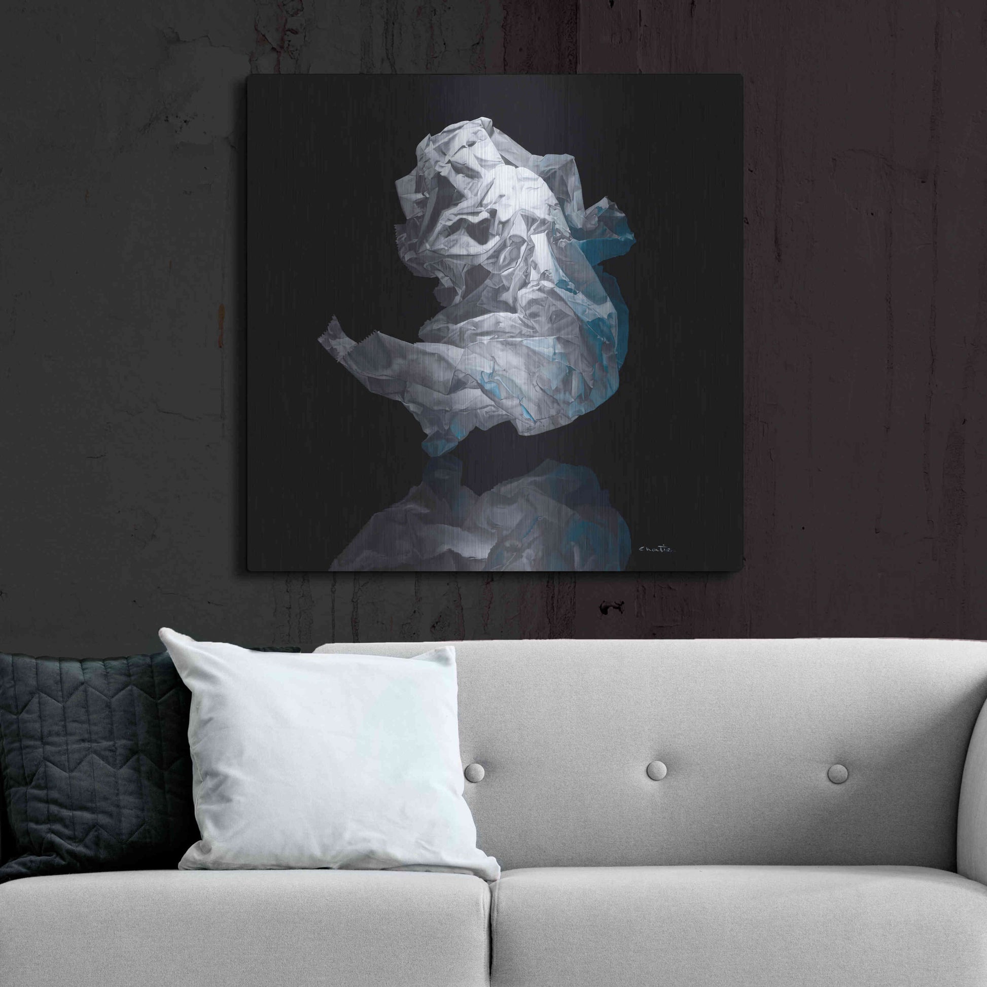Luxe Metal Art 'Iceberg IV' by Francois Chartier, Metal Wall Art,36x36