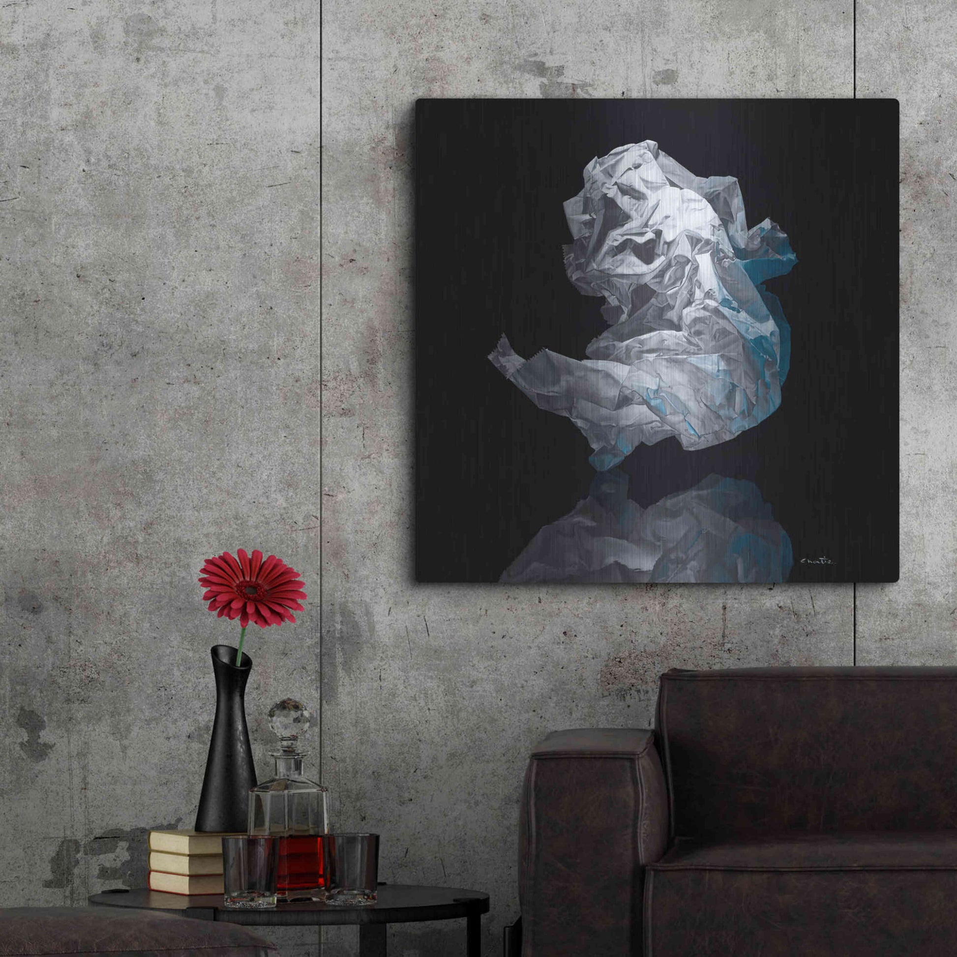 Luxe Metal Art 'Iceberg IV' by Francois Chartier, Metal Wall Art,36x36