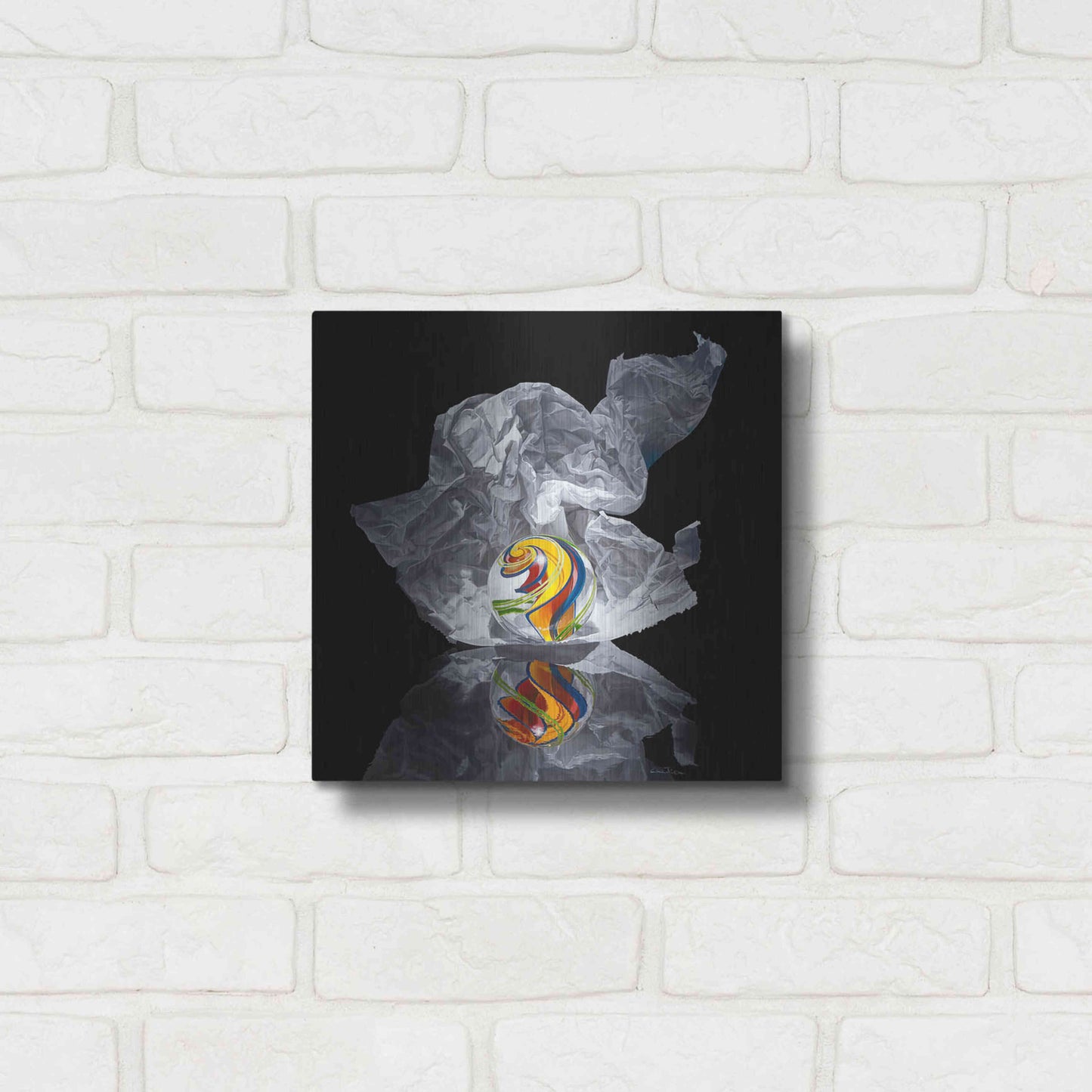 Luxe Metal Art 'Iceberg V' by Francois Chartier, Metal Wall Art,12x12