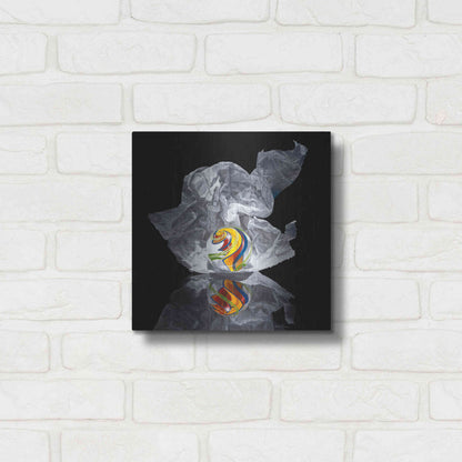 Luxe Metal Art 'Iceberg V' by Francois Chartier, Metal Wall Art,12x12