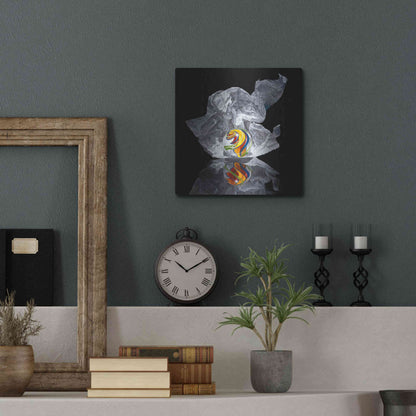 Luxe Metal Art 'Iceberg V' by Francois Chartier, Metal Wall Art,12x12