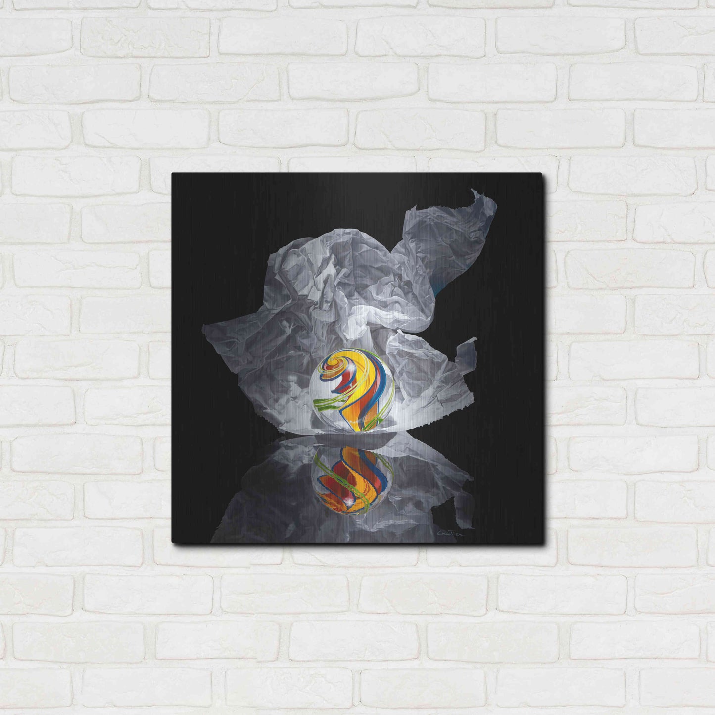 Luxe Metal Art 'Iceberg V' by Francois Chartier, Metal Wall Art,24x24