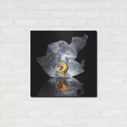 Luxe Metal Art 'Iceberg V' by Francois Chartier, Metal Wall Art,24x24