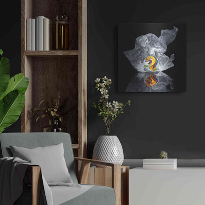Luxe Metal Art 'Iceberg V' by Francois Chartier, Metal Wall Art,24x24