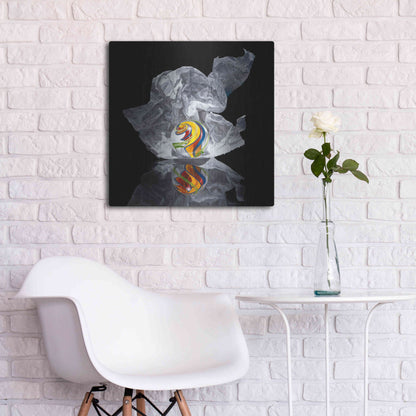 Luxe Metal Art 'Iceberg V' by Francois Chartier, Metal Wall Art,24x24